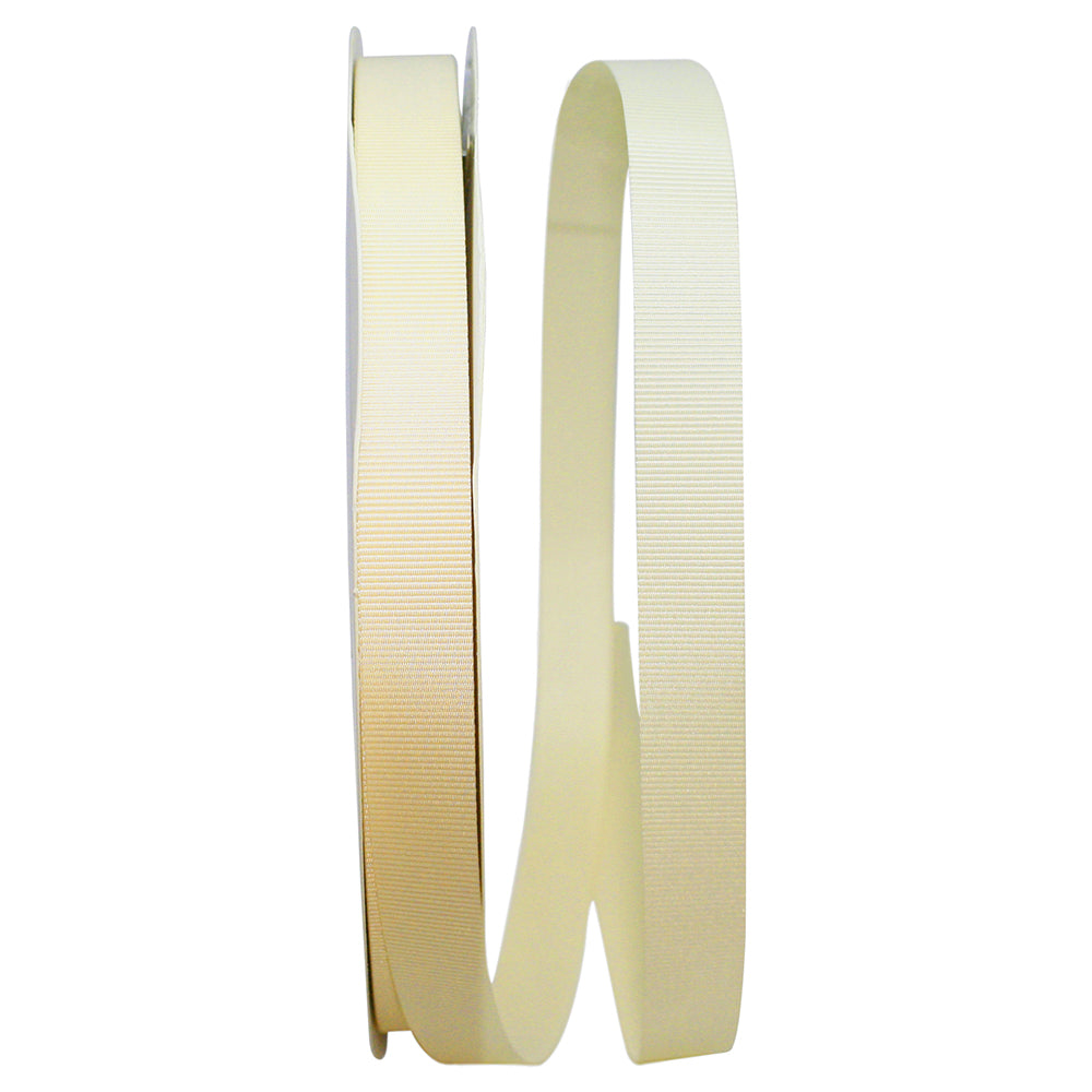 Ivory 5 8 Inch Grosgrain Allure Ribbon for Wreaths & Bows