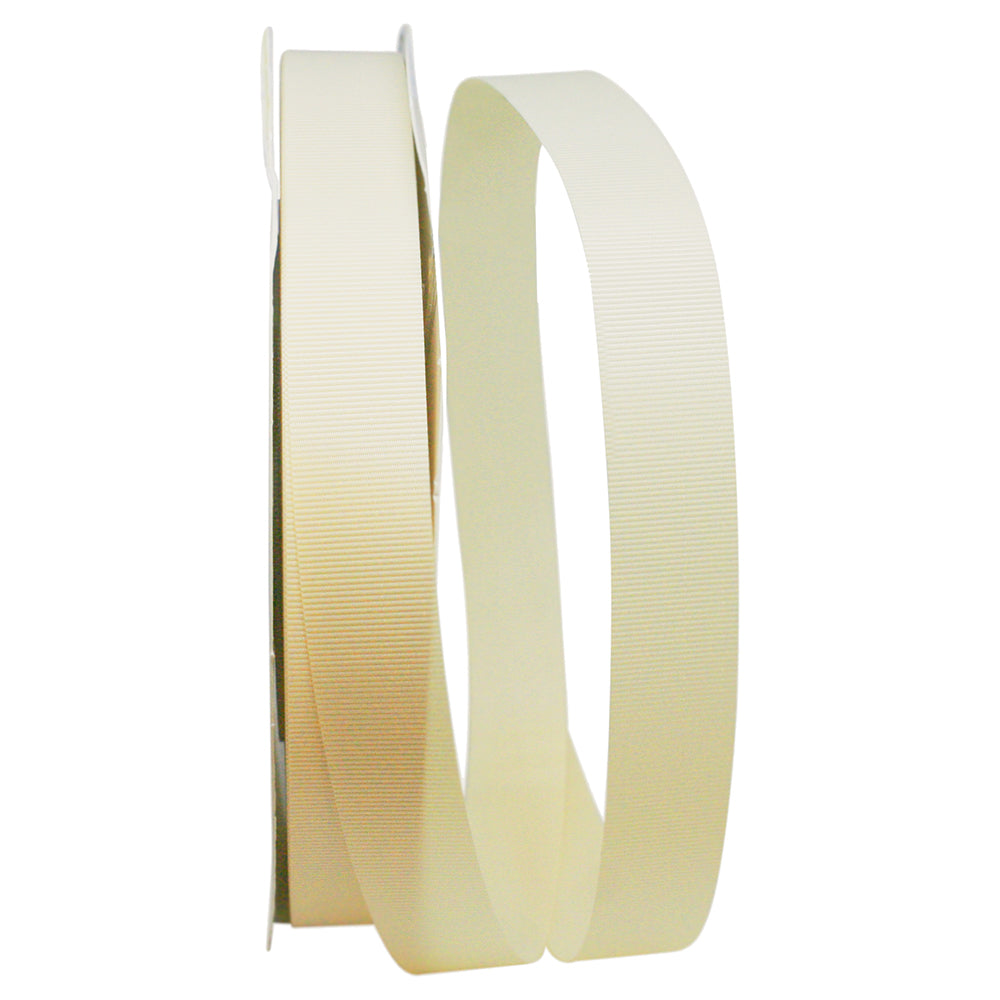 Ivory 7 8 Inch Grosgrain Allure Ribbon for Wreaths & Bows