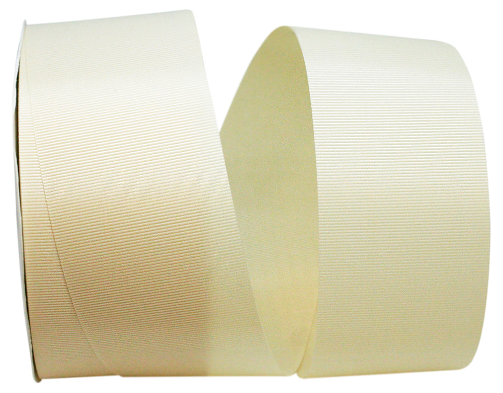 Ivory 2-1 4 Inch Grosgrain Allure Ribbon for Wreaths & Bows