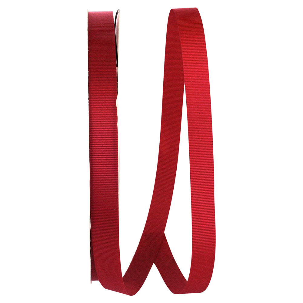 Scarlet Grosgrain Allure Ribbon 5/8 Inch for Wreaths