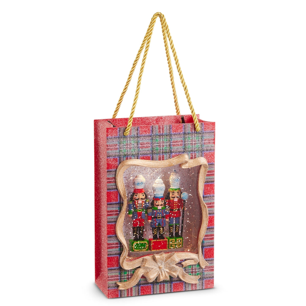 9" Noble Nutcracker Lighted Water Present
