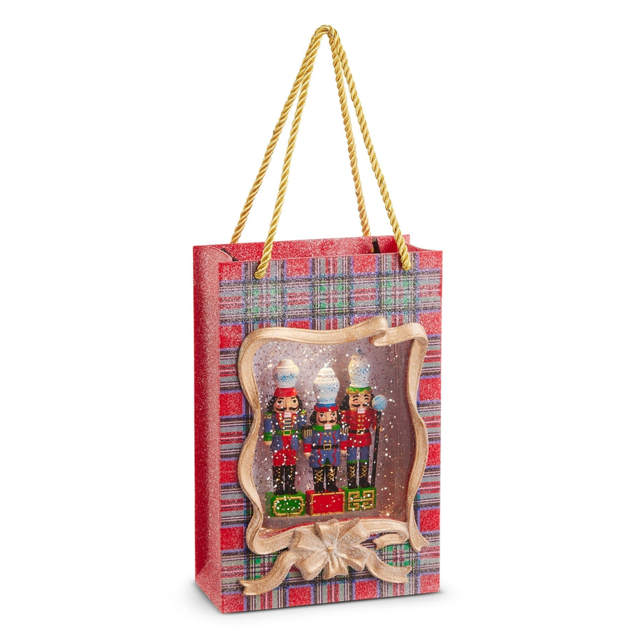 9" Noble Nutcracker Lighted Water Present