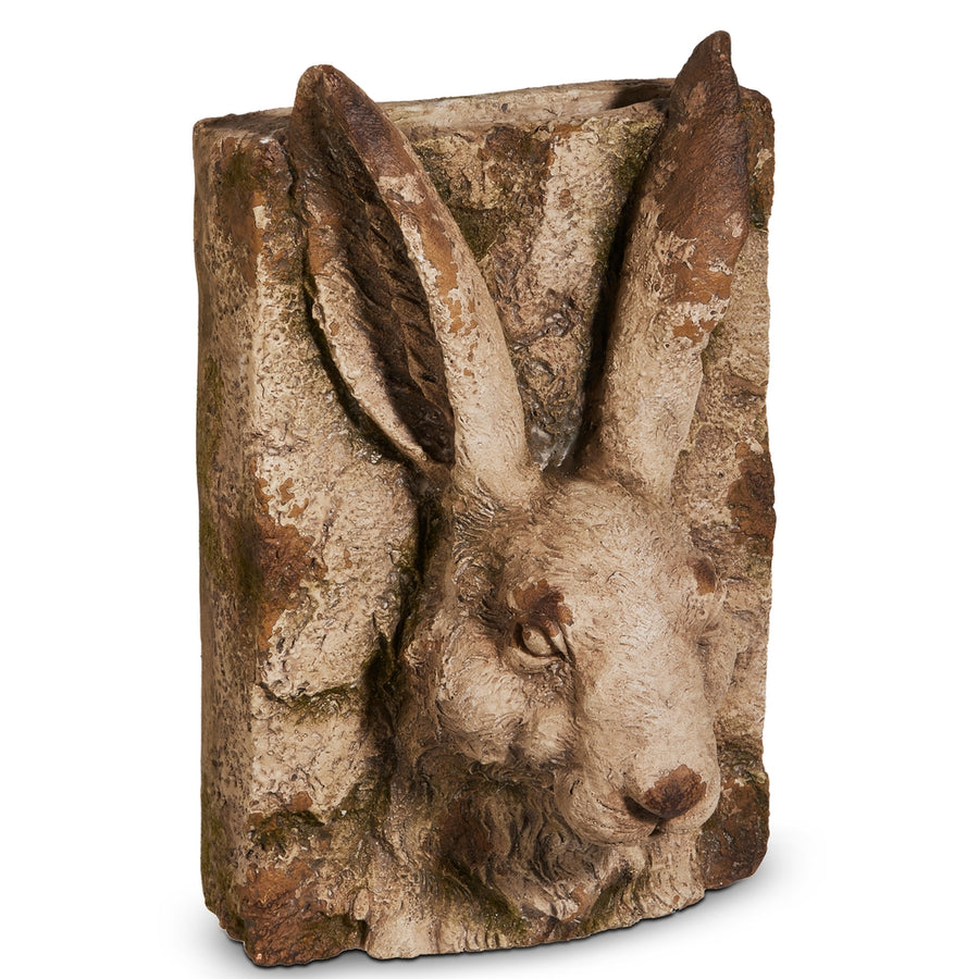18.25" Bunny Concrete Finish Wall Container