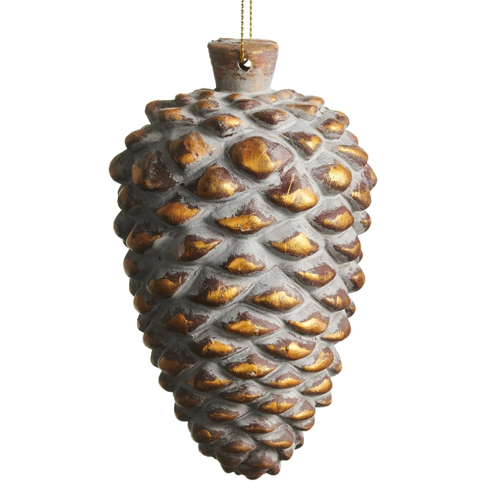 5" Antique Gold Pinecone Ornament