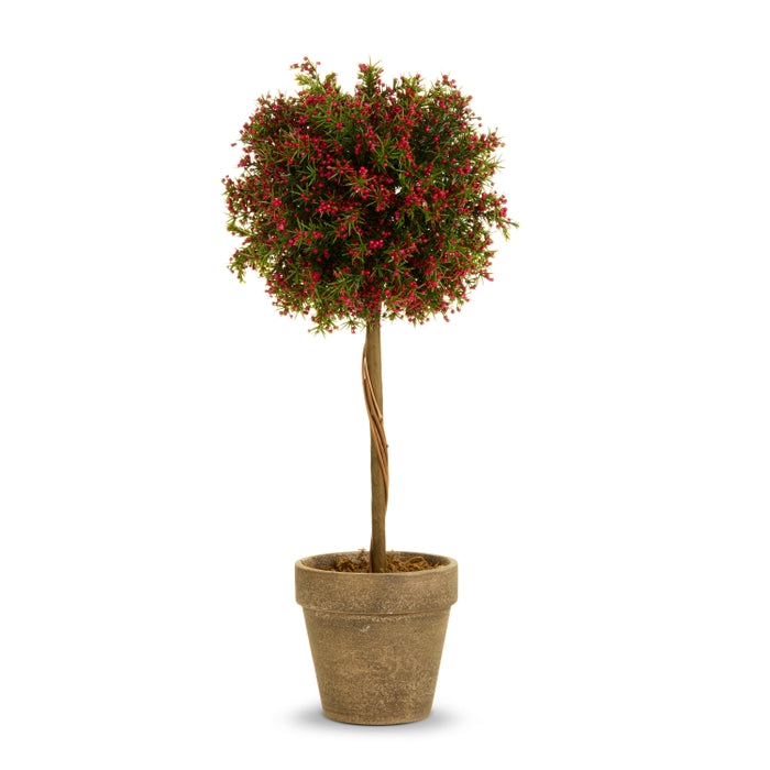 15" Red Pepper Berry Topiary