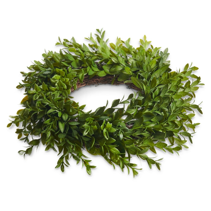 12" Boxwood Candle Ring