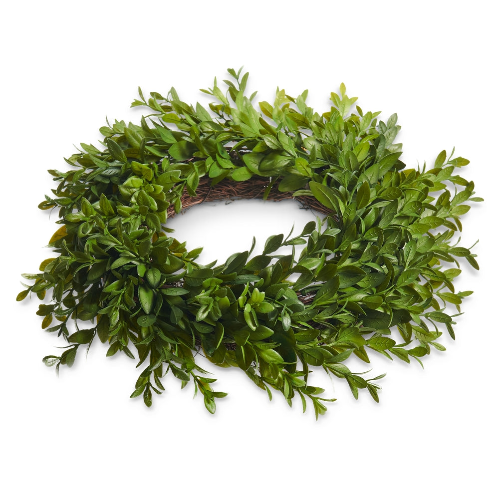 12" Boxwood Candle Ring