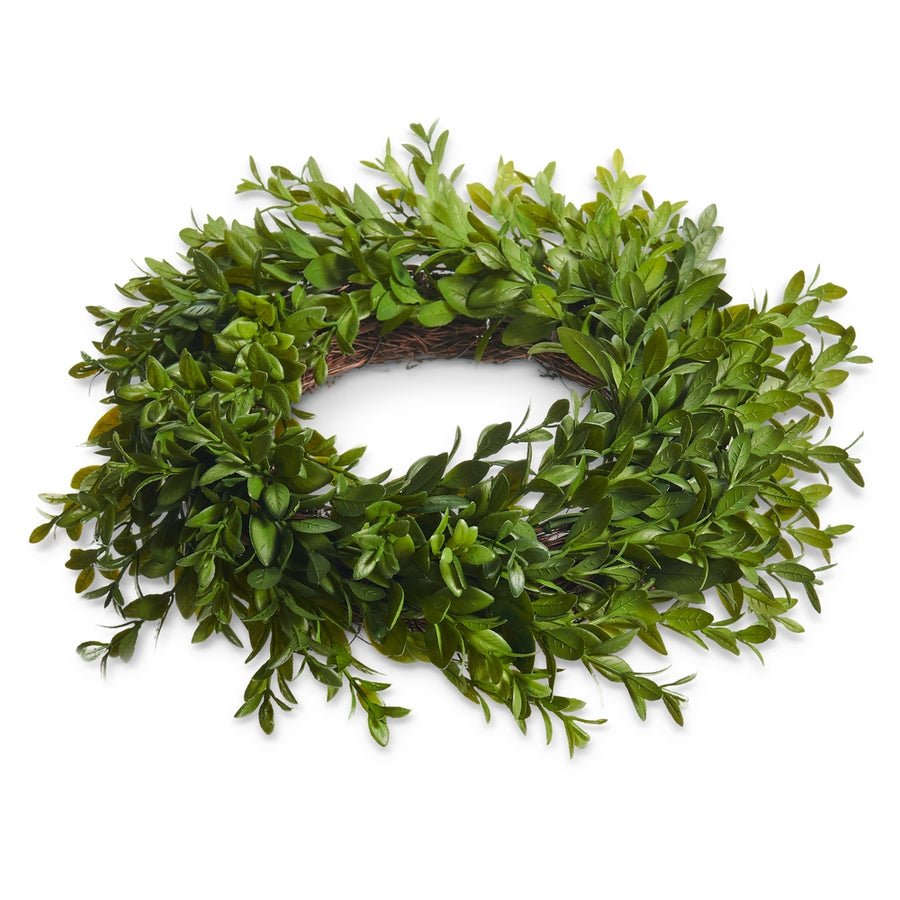 12" Boxwood Candle Ring