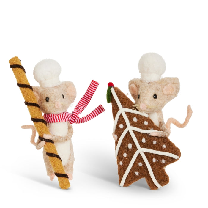 7.5" Baker Mouse with Cookie Ornament