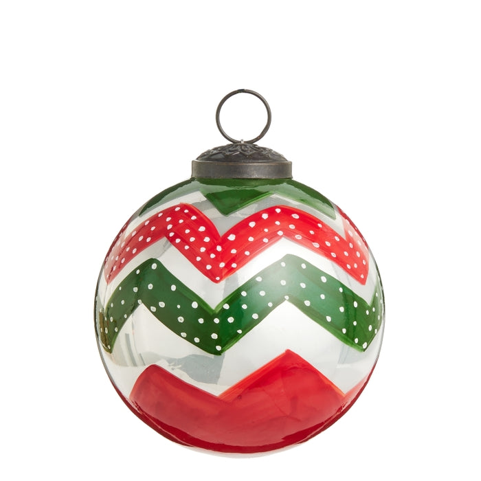 4" Chevron Ball Ornament