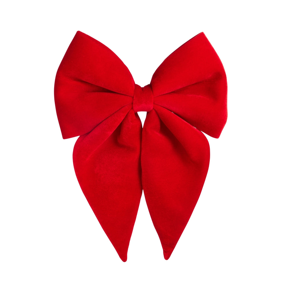 18" Red Velvet Bow Ornament