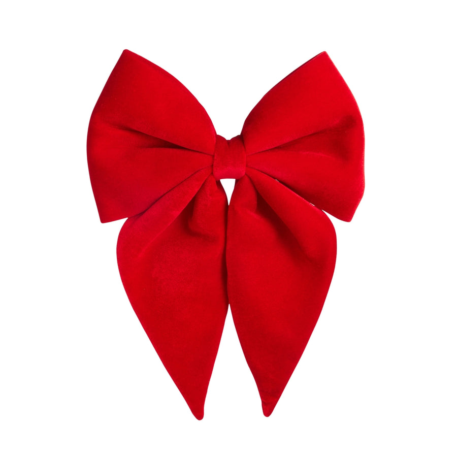 18" Red Velvet Bow Ornament