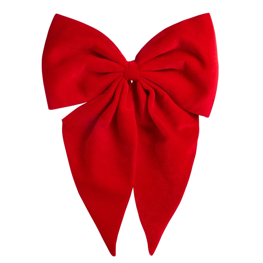 29" Red Velvet Bow Ornament