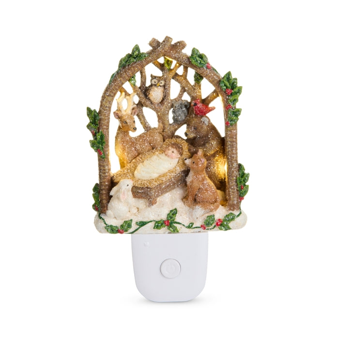 6" Woodland Nativity Night Light