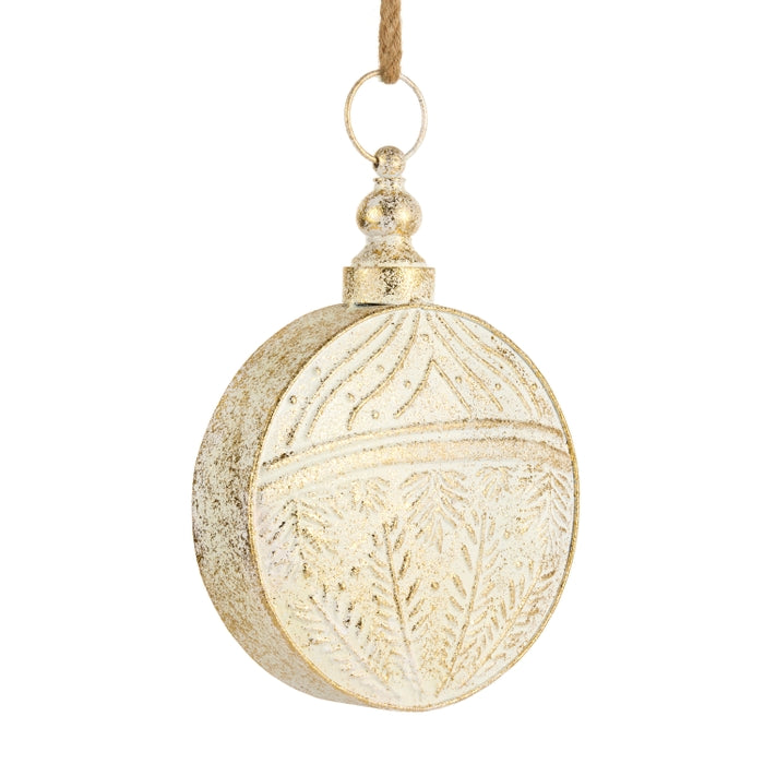 13" Gold Brush Ivory Bell
