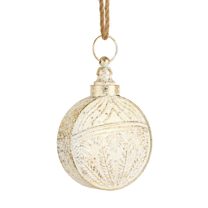 9" Gold Brush Ivory Bell