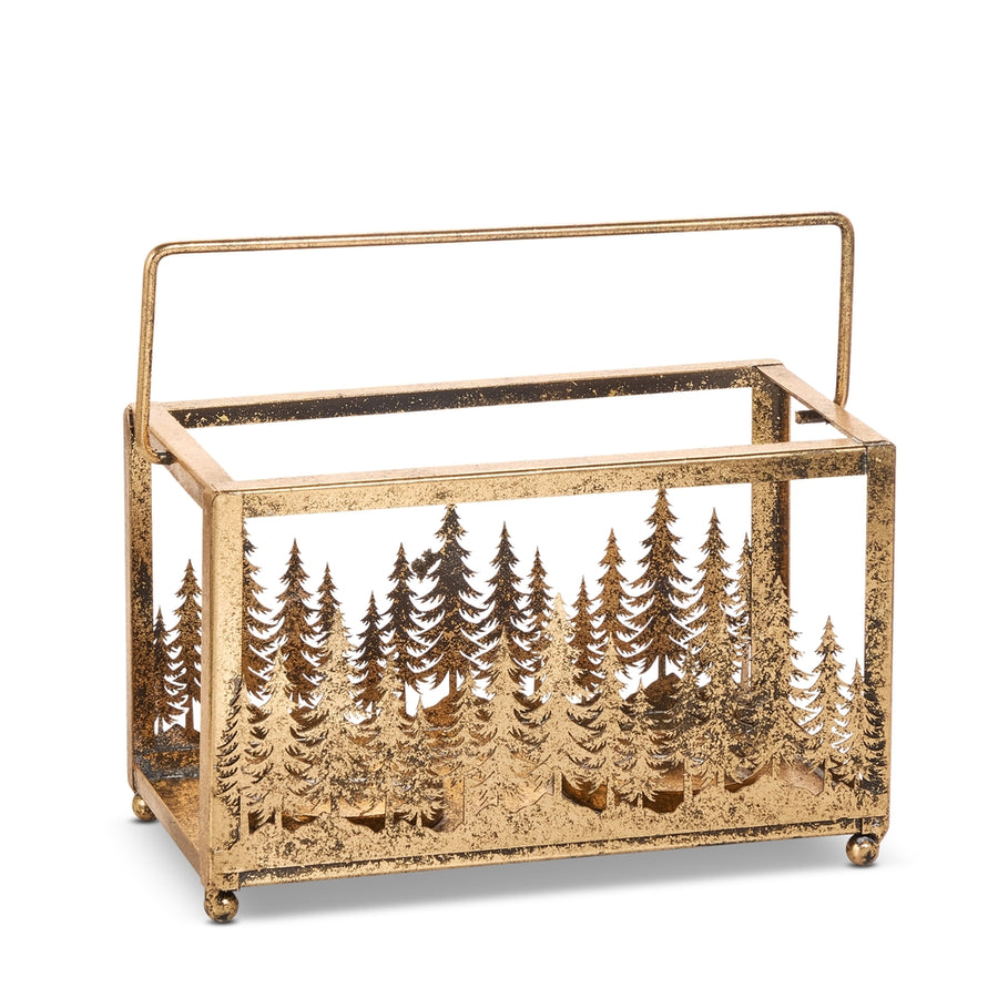 10" Gold Scenic Tree Lantern