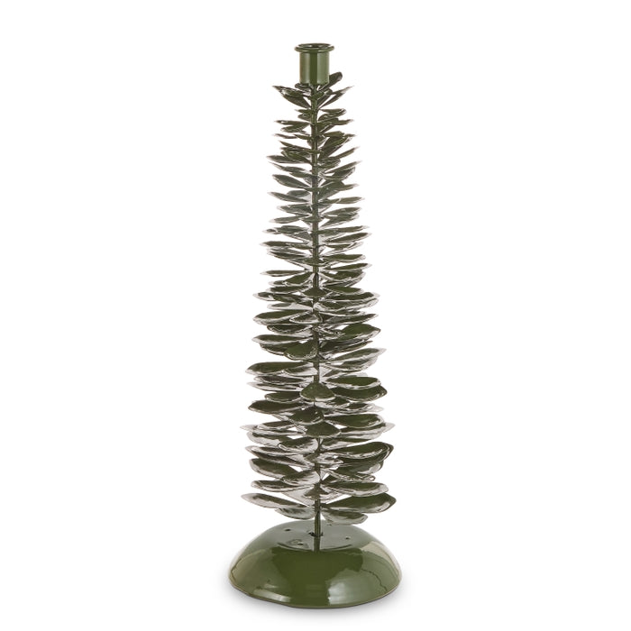 17" High Shine Pinecone Candle Holder