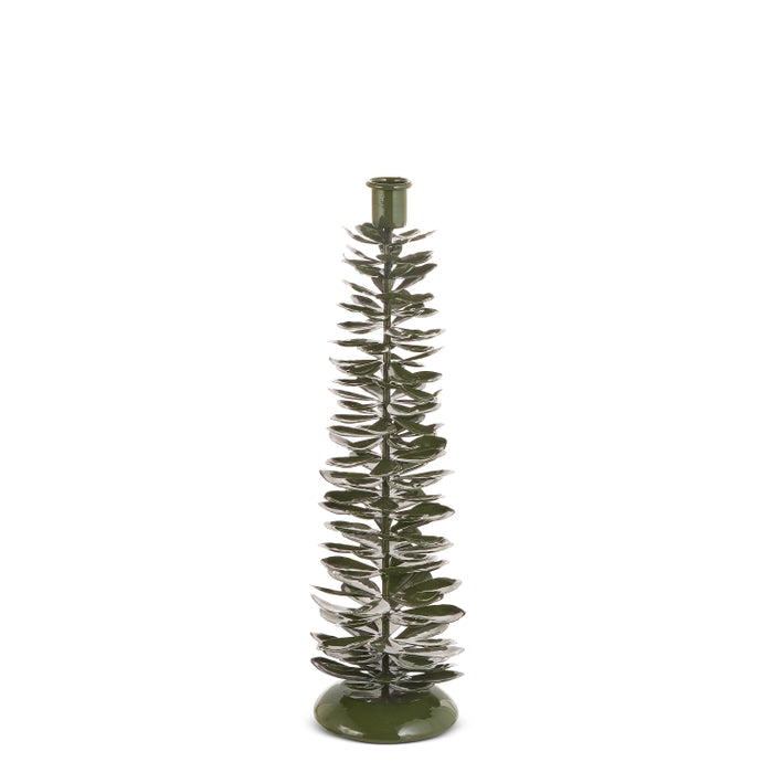 14" High Shine Pinecone Candle Holder