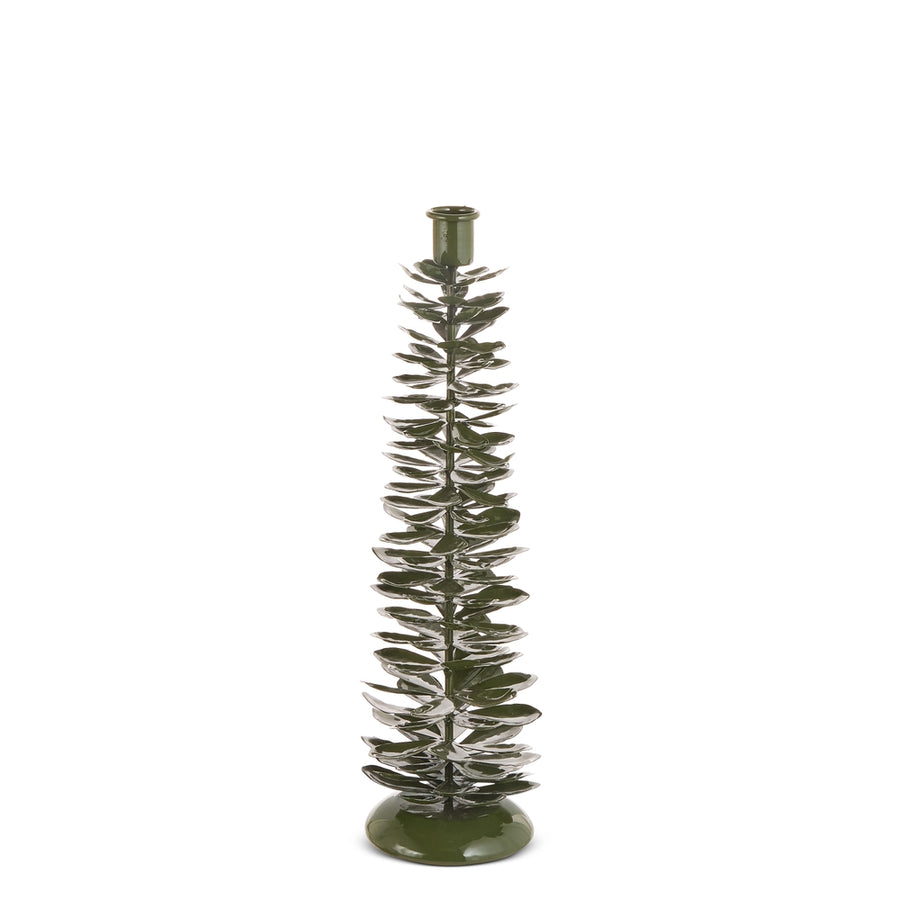 14" High Shine Pinecone Candle Holder