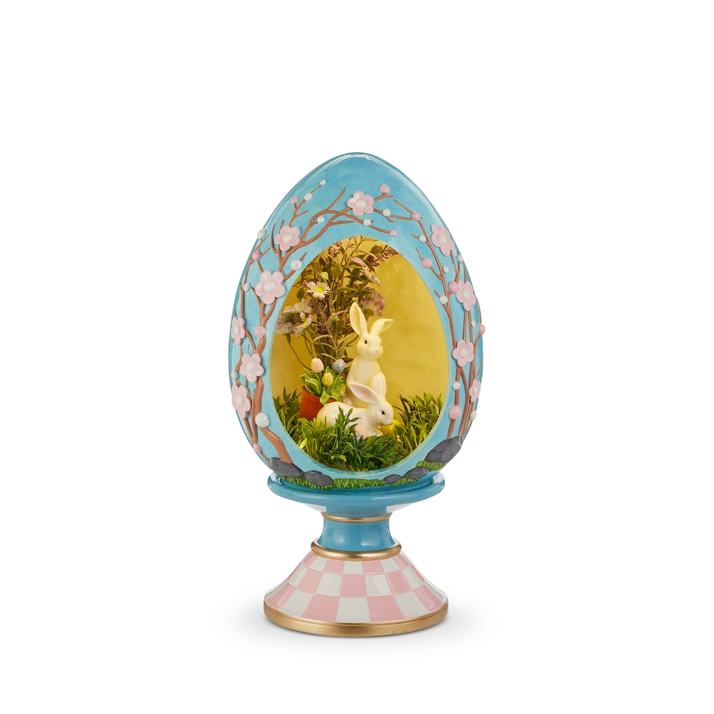 13.5" Easter Bunny Lighted Egg