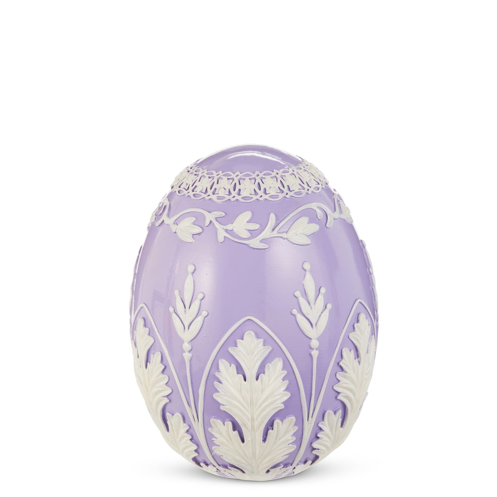 8" Lavender Fretwork Egg