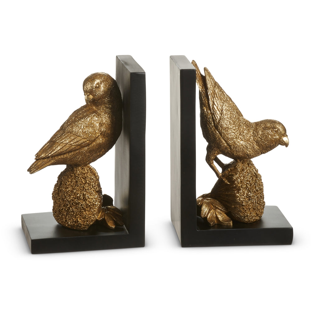 7" Gold Bird Bookends