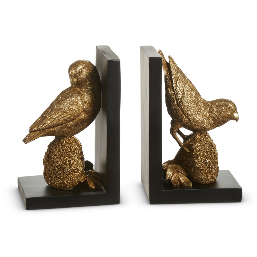 7" Gold Bird Bookends
