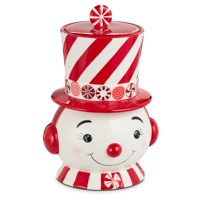 12" Top Hat Snowman Container