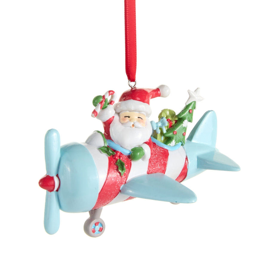 4.5" Santa's Plane Adventures Ornament