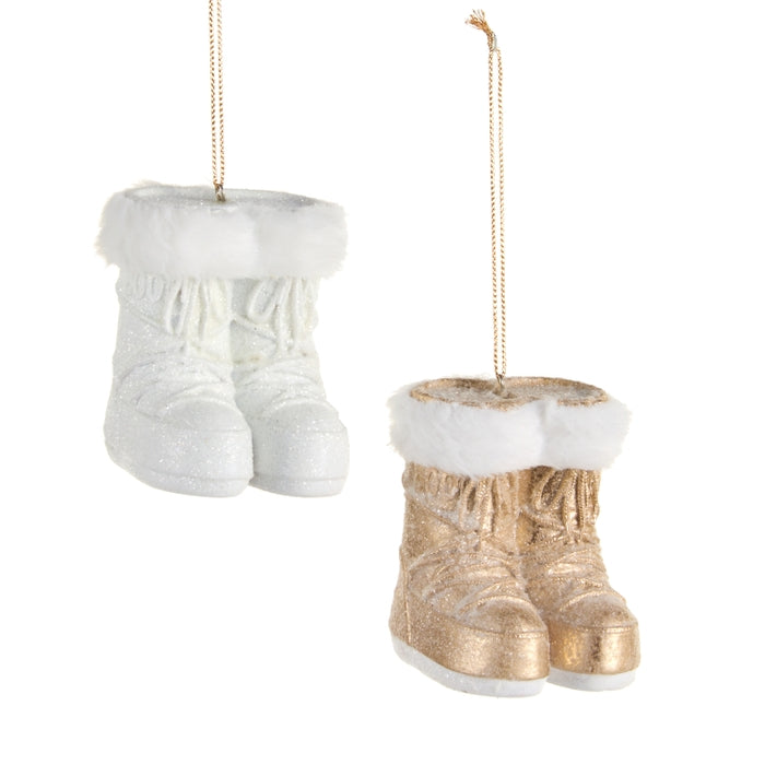 3" Fur Trimmed Ski Boots Ornament