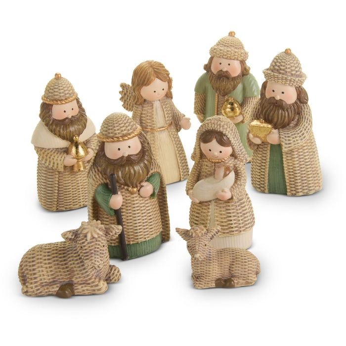 3.5" Mini Woven Nativity