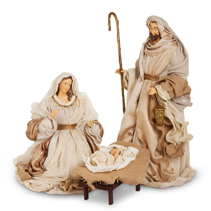 28.5" Natural Finish Holy Family