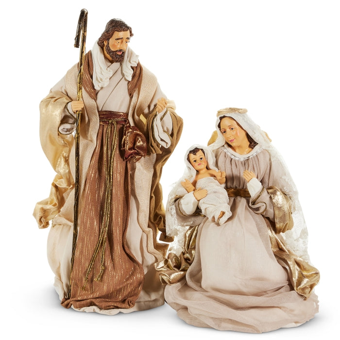 31.5" Beige and Gold Holy Family