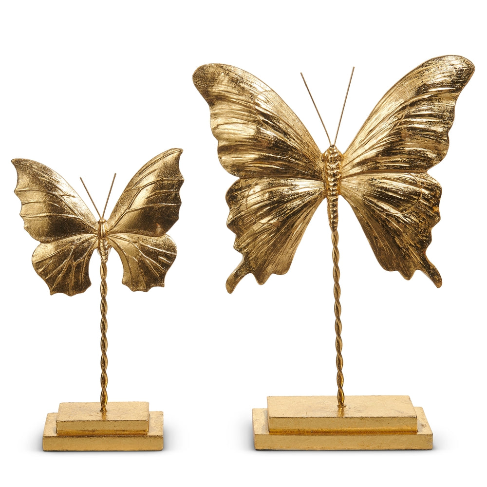 11.75" Gilded Butterflies on Stand