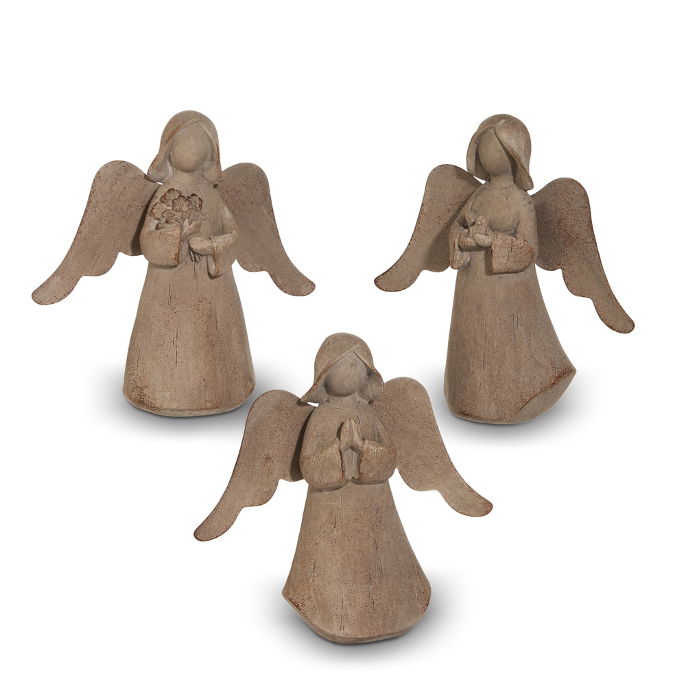 6.25" Concrete Look Angels