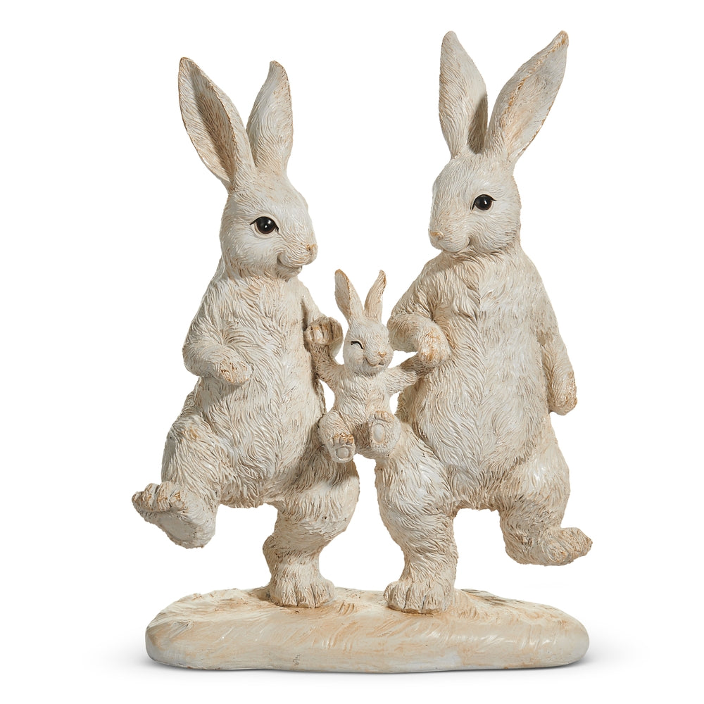 11" White Bunny Family
