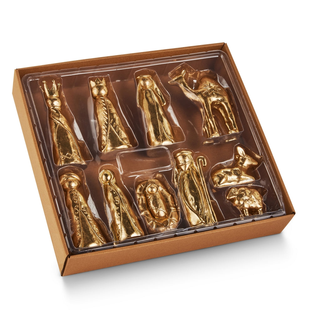 5.5" Gold Nativity Box Set