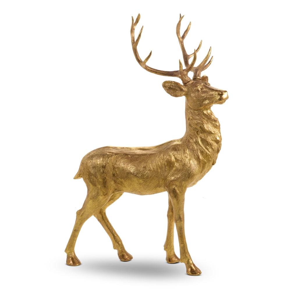 50" Gold Standing Stag Statue