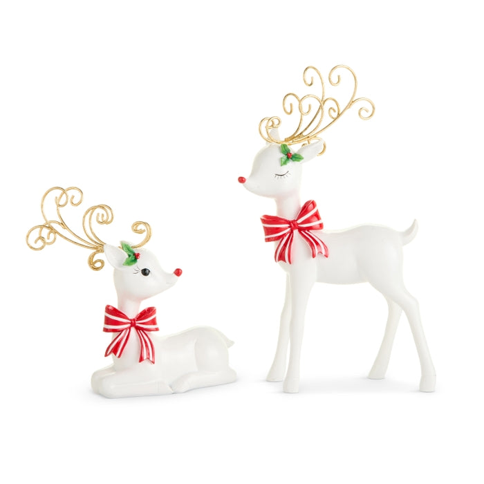10.5" White Merry Deer