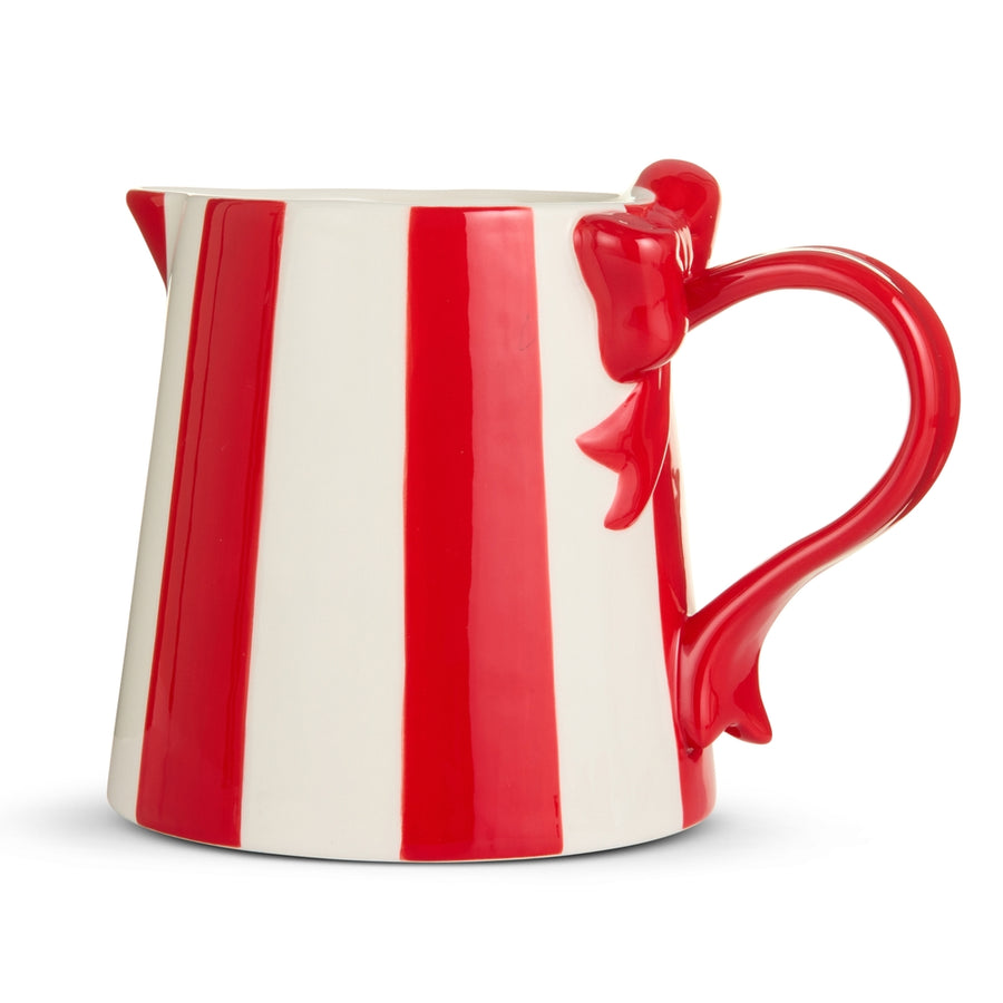 8" Striped Bow Pitcher