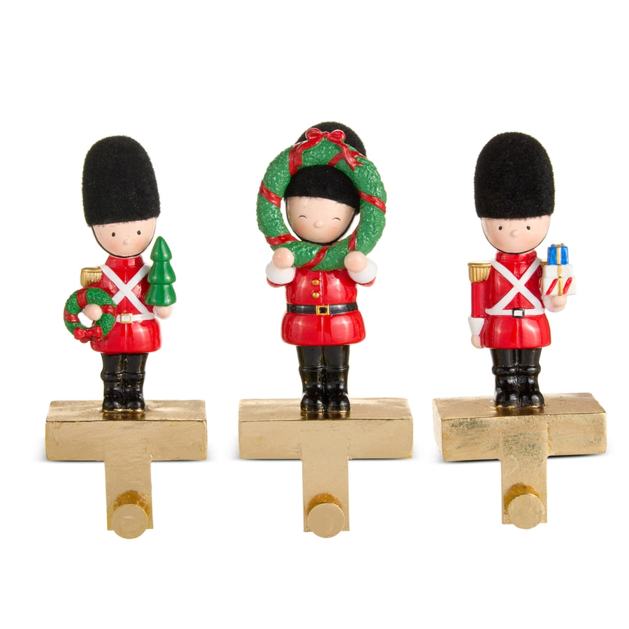 8" Holiday Toy Soldier Stocking Holder