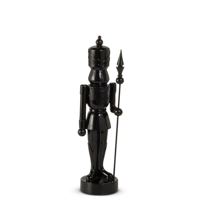 15" Black Nutcracker with Staff