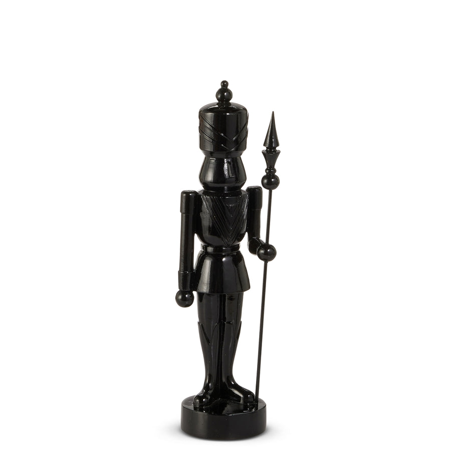 15" Black Nutcracker with Staff