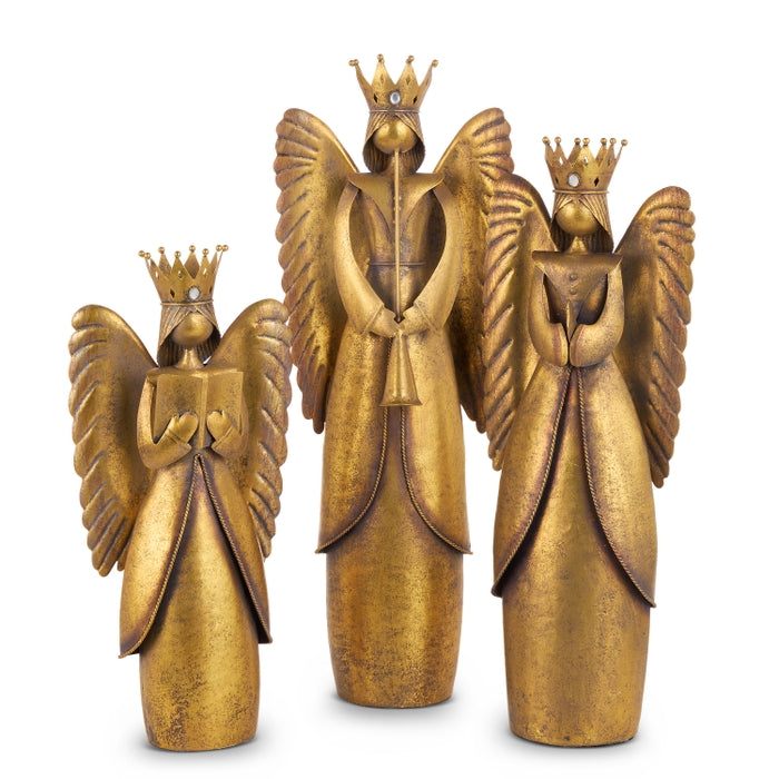 20.5" Weathered Angels with Crowns