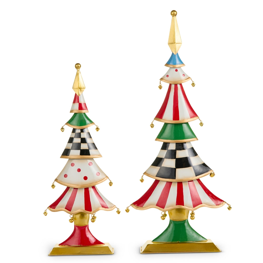 22" Jingle Bell Tiered Trees