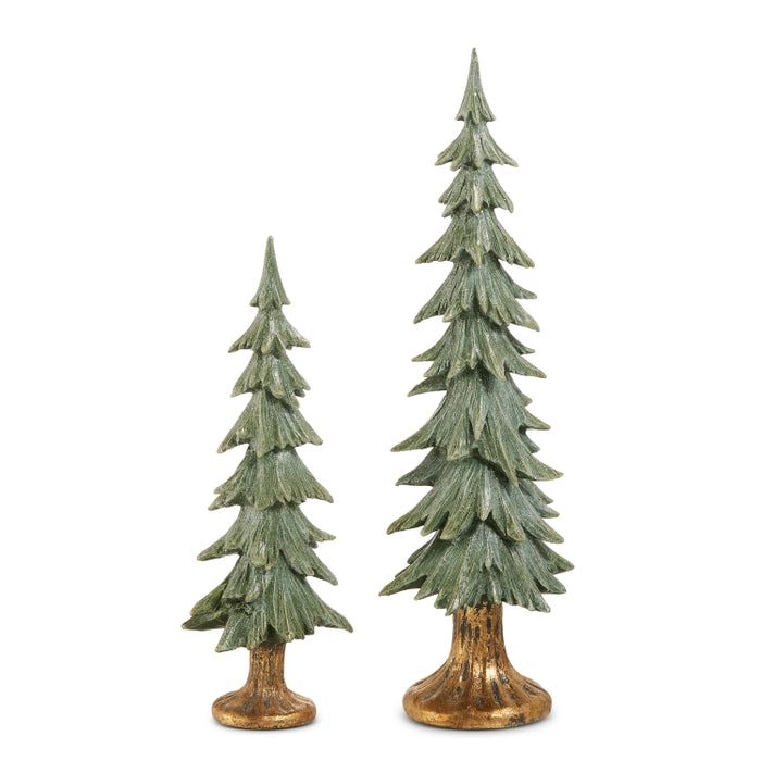 16" Glitter Trees on Antique Base
