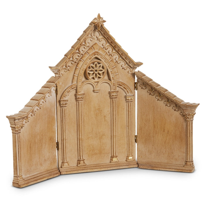 12" Whitewash Folding Creche