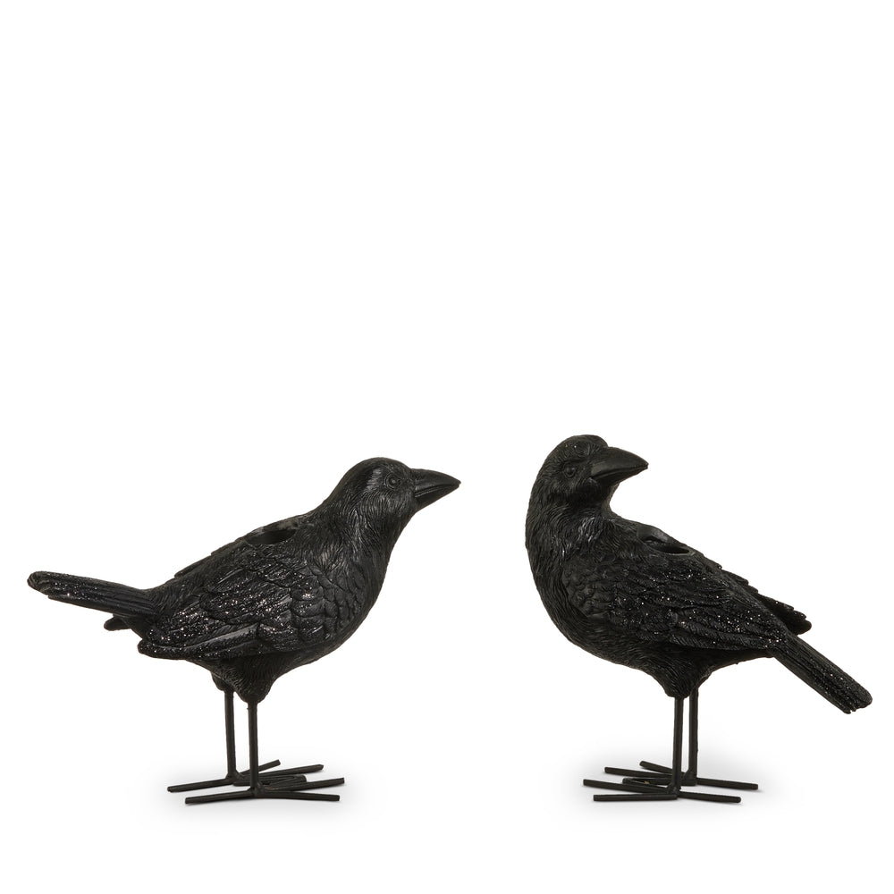 7.5" Crow Candle Holder