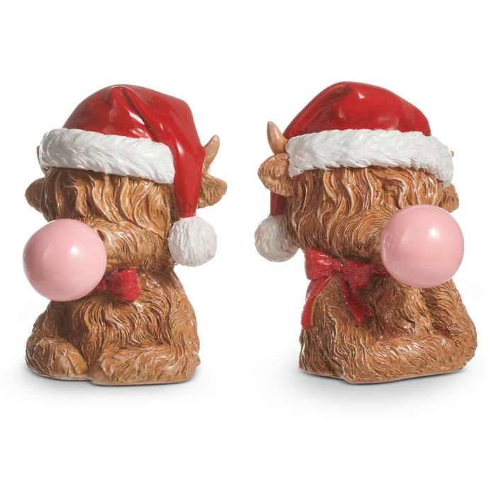 4.75" Highland Cow Blowing Bubble